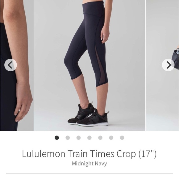 LuluLemon Crop Navy Leggings - Picture 1 of 4